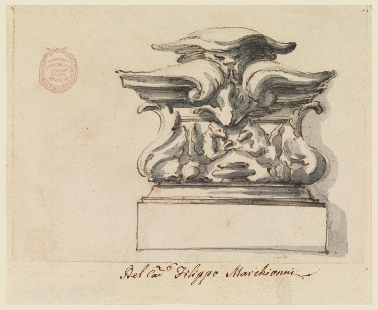 Diseño para un ornamento de Carlo Marchionni