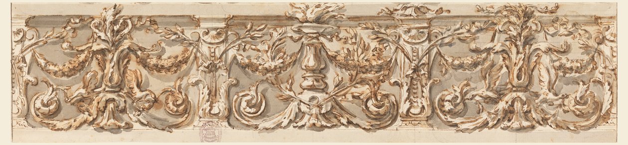 Dibujo, Diseño para un friso, hacia 1770 de Carlo Marchionni