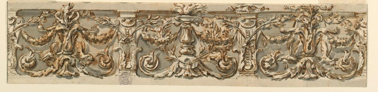 Dibujo, Diseño para un friso, hacia 1770 de Carlo Marchionni