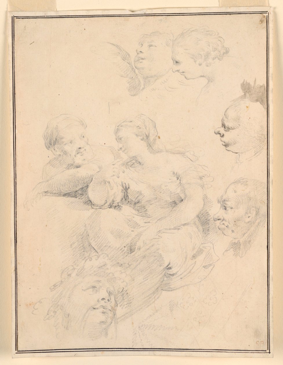 Dibujo, Bocetos de figuras, 1775 de Carlo Marchionni