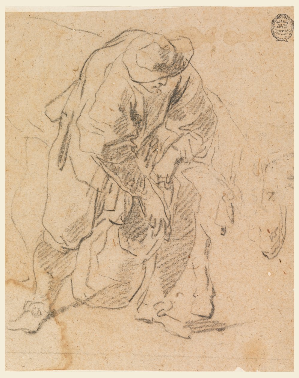 Dibujo, Campesino con bolsa, 1728-78 de Carlo Marchionni