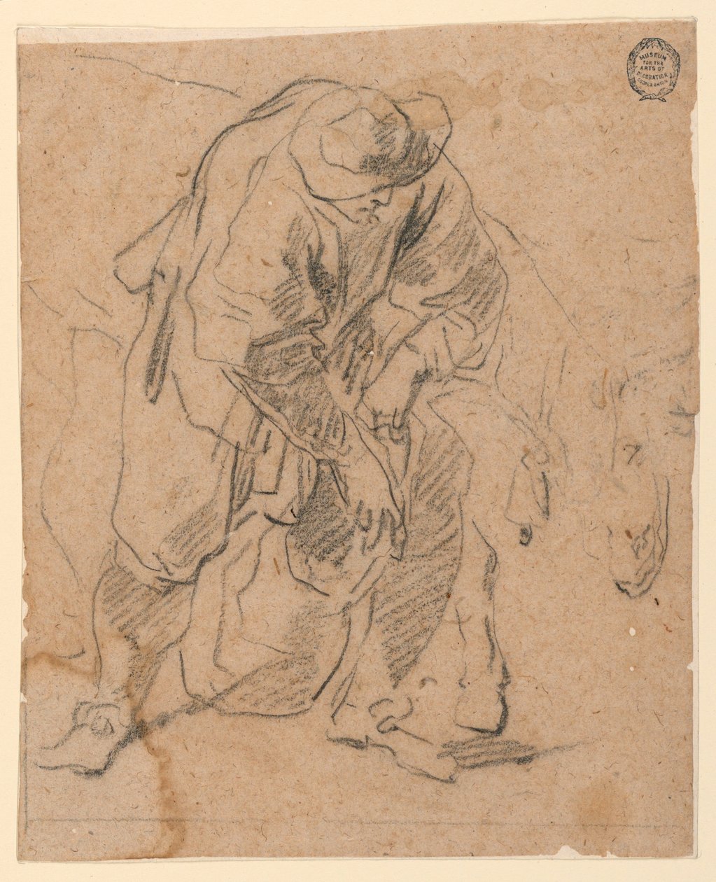 Dibujo, Campesino con bolsa, 1728-78 de Carlo Marchionni