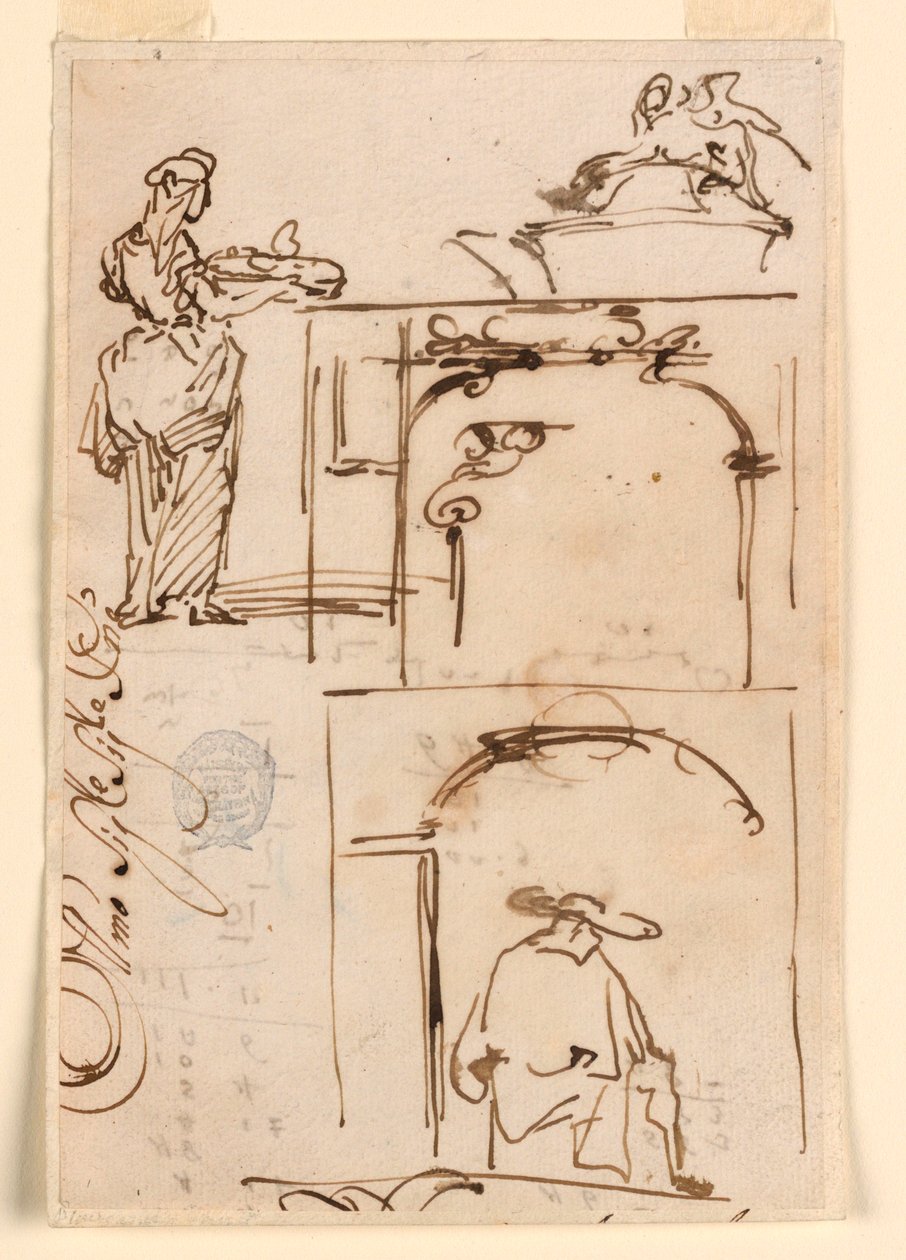 Dibujo, Bocetos, 1725-50 de Carlo Marchionni
