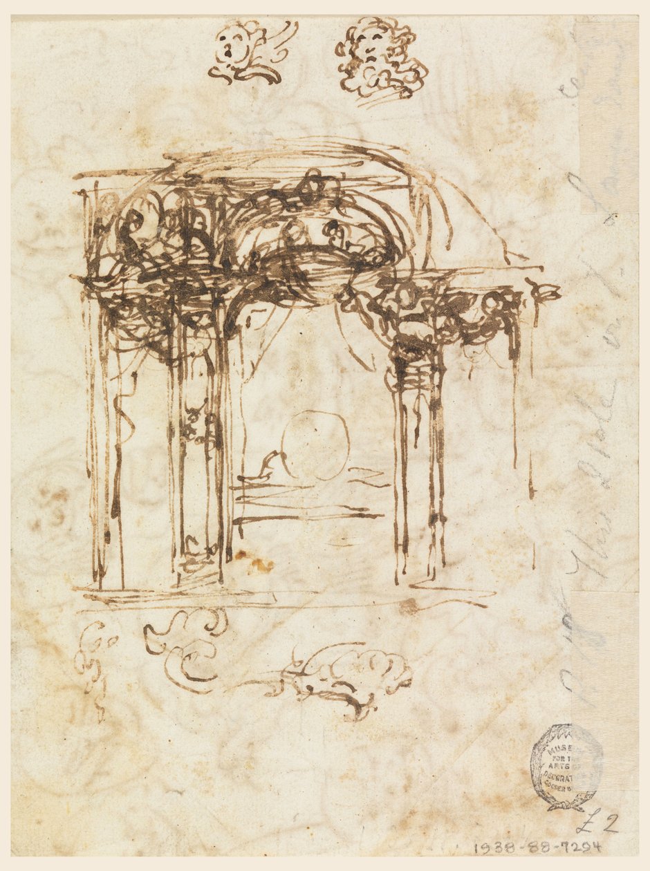 Dibujo, Estudios de cabezas, 1760-80 de Carlo Marchionni