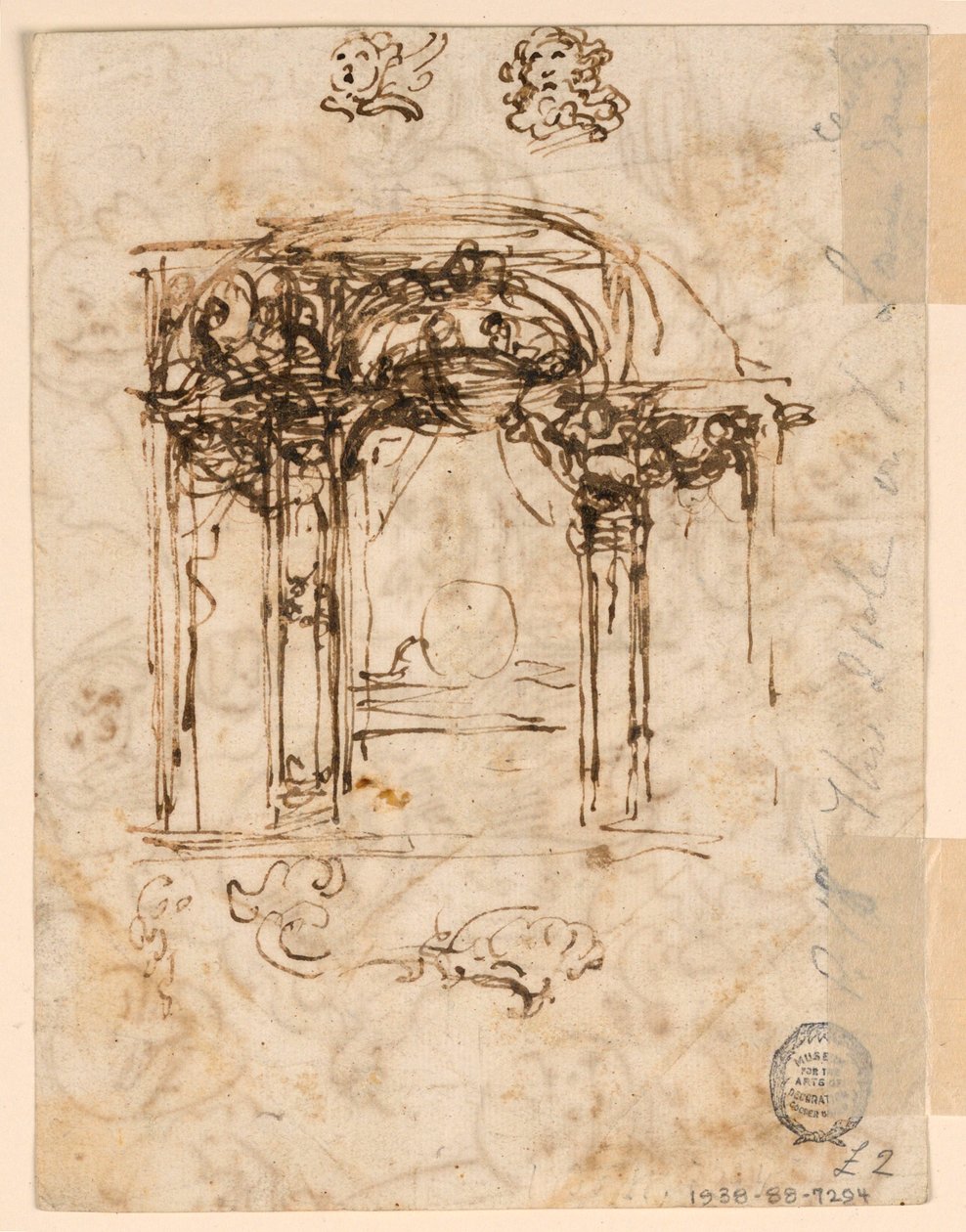 Dibujo, Estudios de cabezas, 1760-80 de Carlo Marchionni