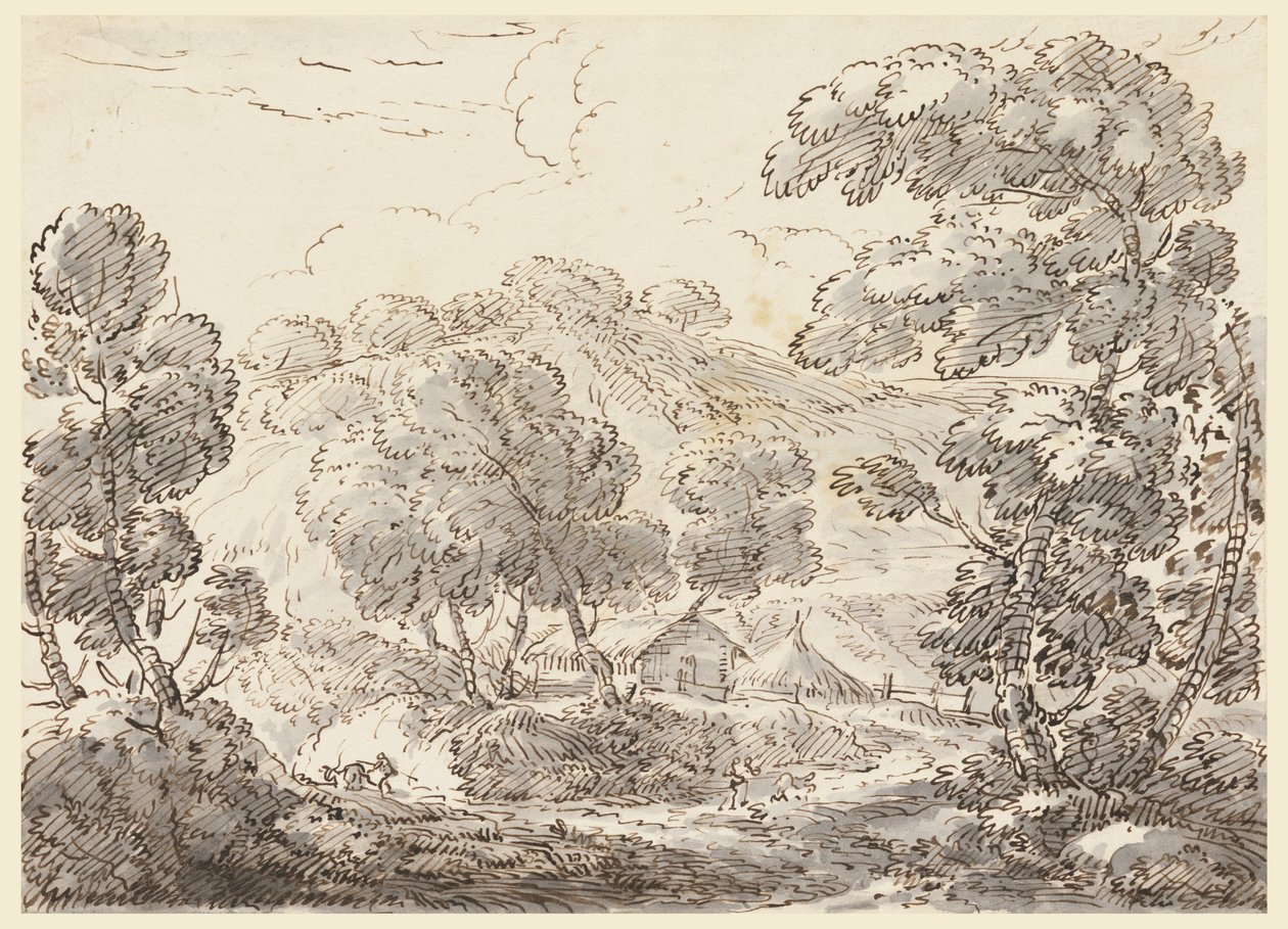 Casa en un paisaje boscoso de Carlo Marchionni