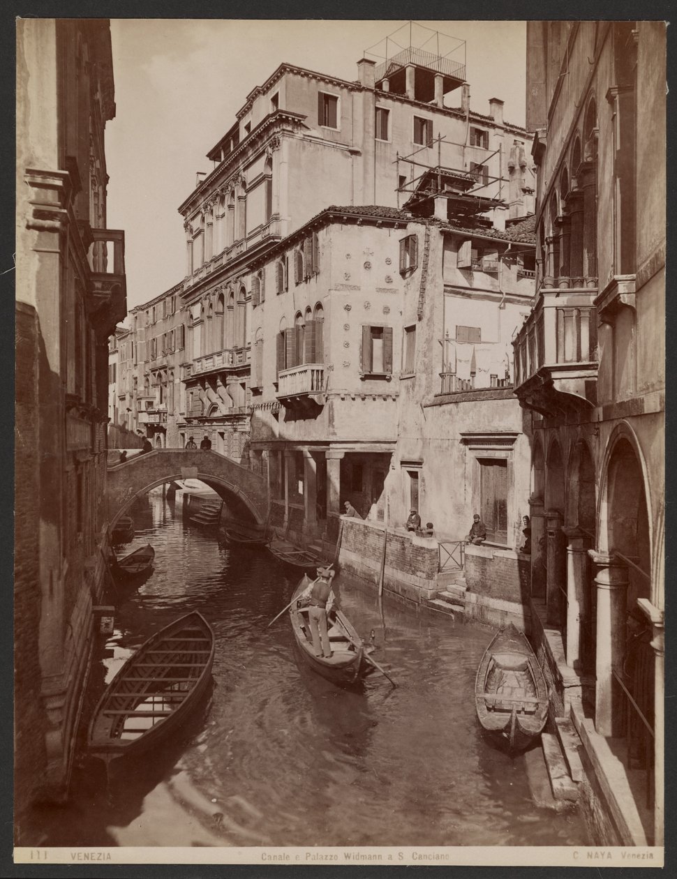 Canal y palacio Widmann en San Canciano de Carlo Naya