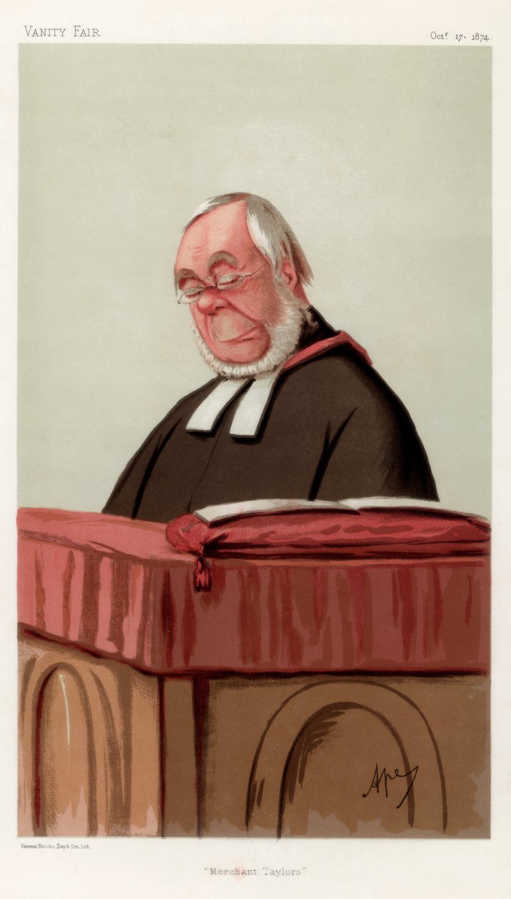 Merchant Taylors, el Reverendo James Augustus Hessey DCL, 1874 de Carlo Pellegrini