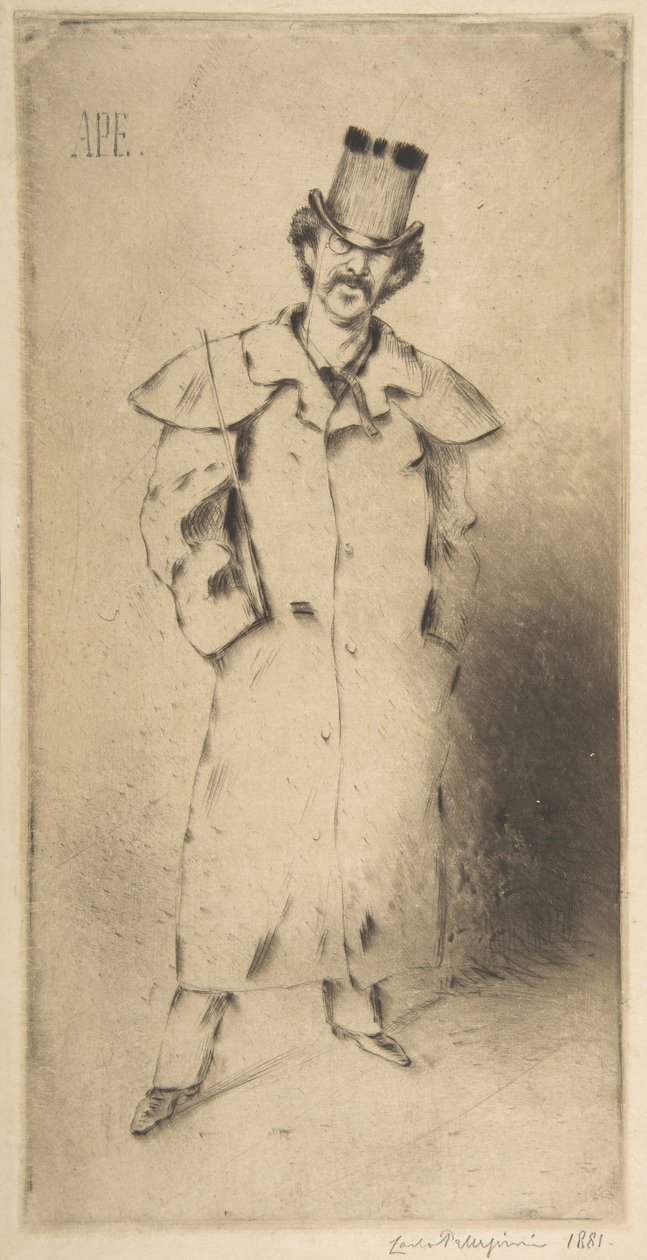 Retrato de Whistler, 1881 de Carlo Pellegrini