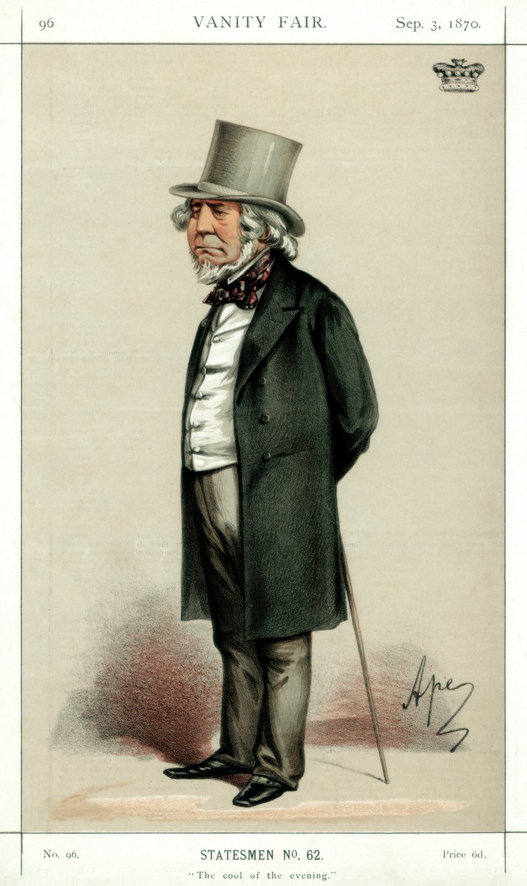 El frescor de la tarde, Lord Houghton, poeta y político inglés, 1870 de Carlo Pellegrini