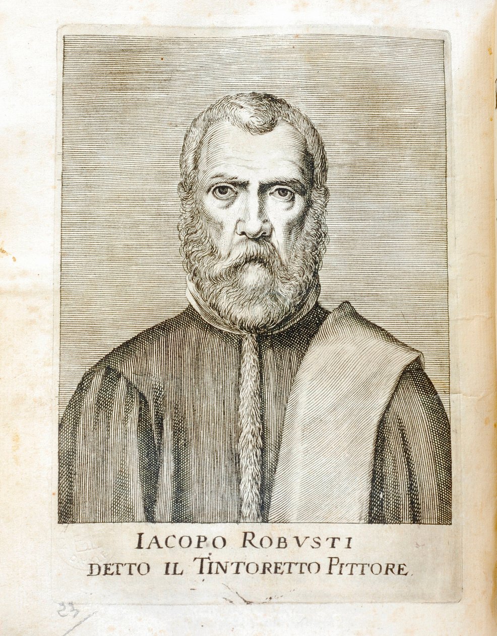 Retrato de Jacopo Robusti dit le Tintoret (Tintoretto) (1518-1594) de Carlo Ridolfi