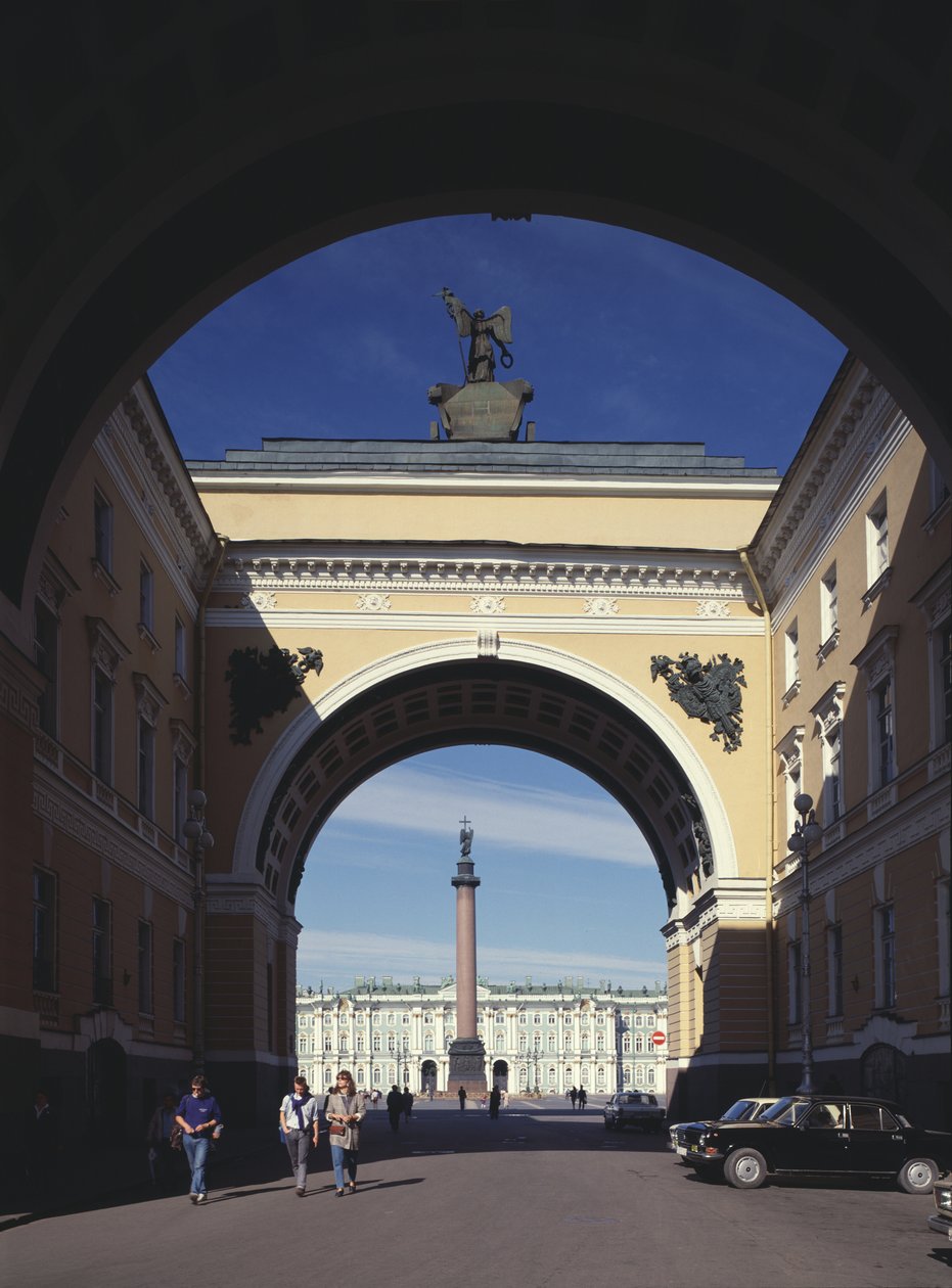 El Arco de Triunfo del Edificio del Estado Mayor en San Petersburgo, 1819-1829 de Carlo Rossi