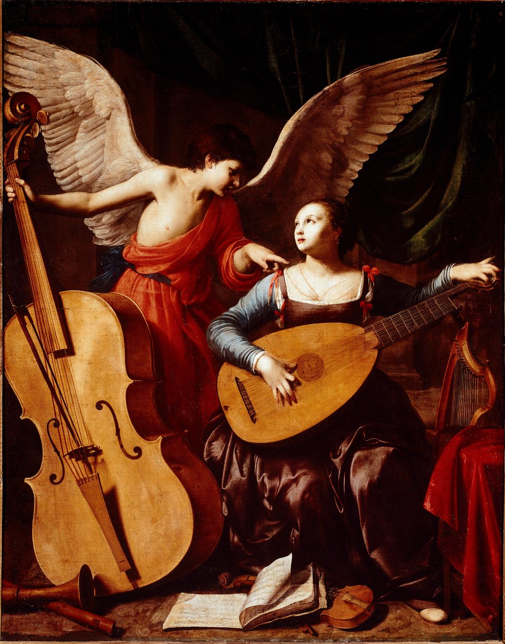 Santa Cecilia y el ángel de Carlo Saraceni