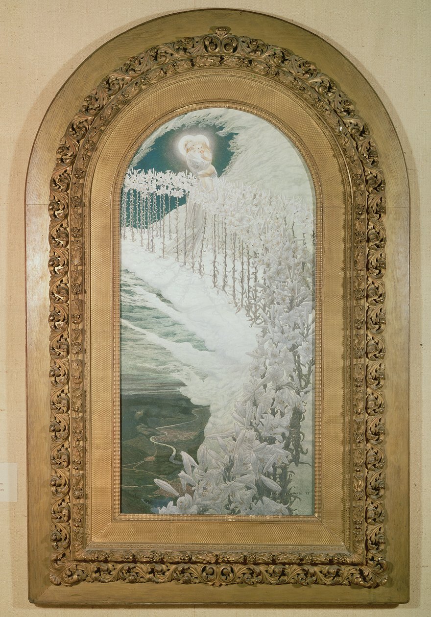 Virgen de los Lirios, 1899 de Carlos Schwabe