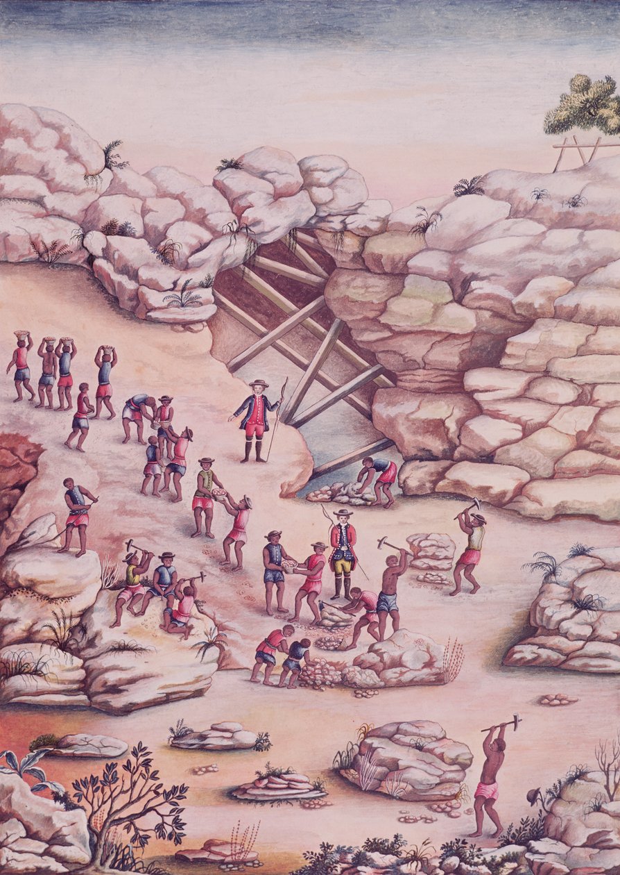 Minería de diamantes en Brasil de Carlos Juliao