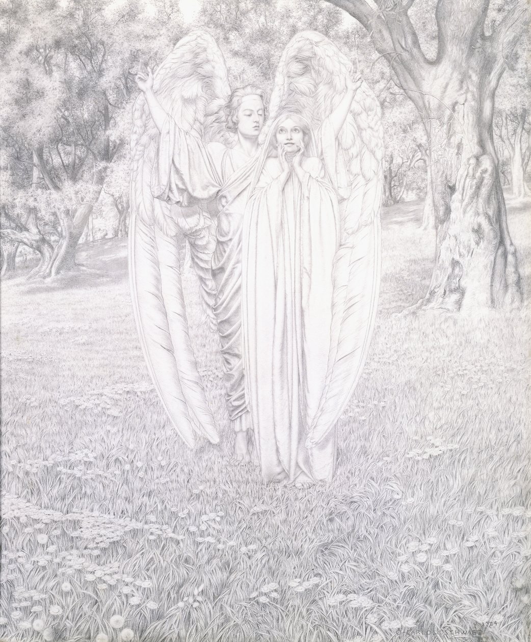 Dos ángeles de Carlos Schwabe