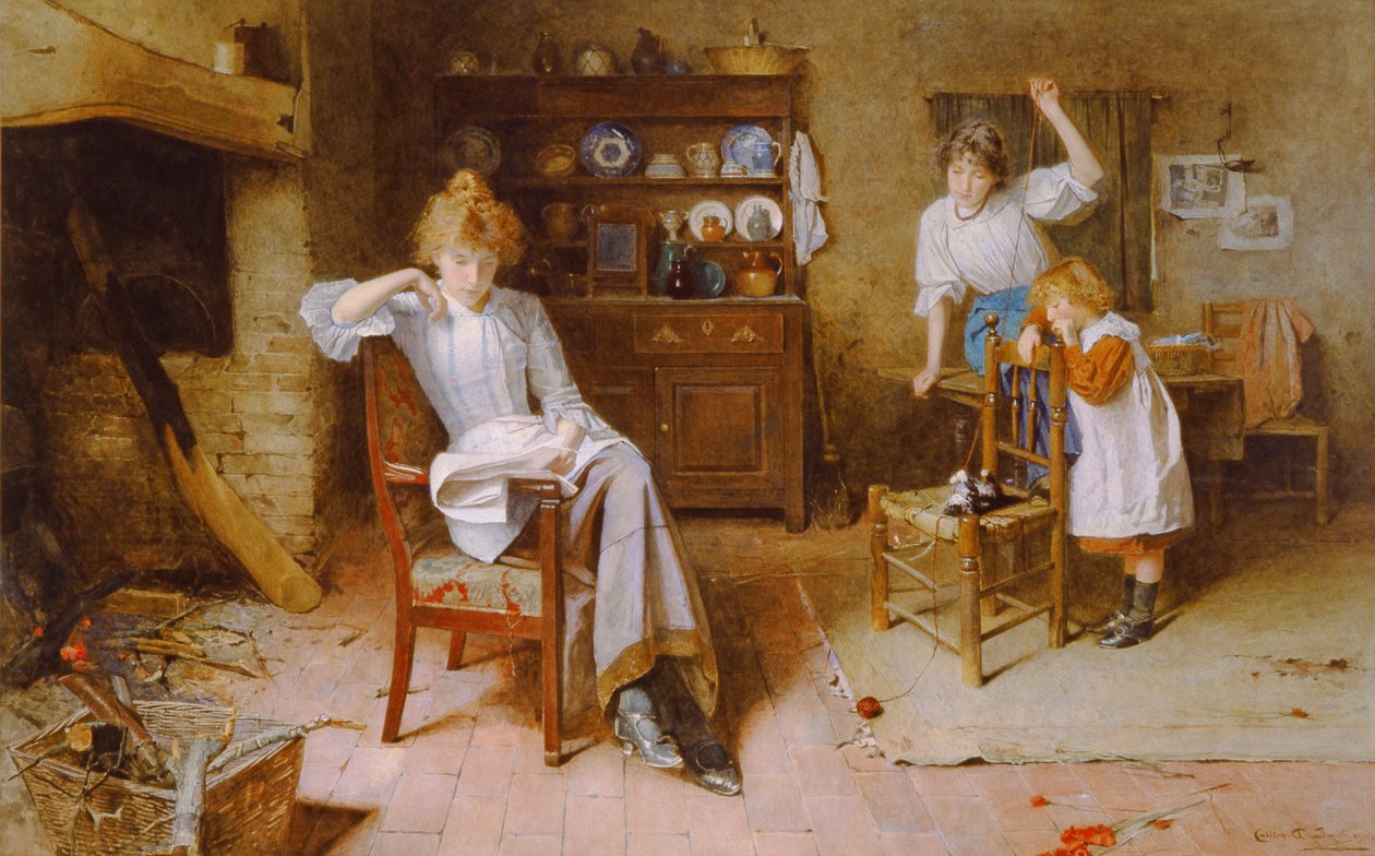 Momentos ociosos (acuarela sobre papel) de Carlton Alfred Smith