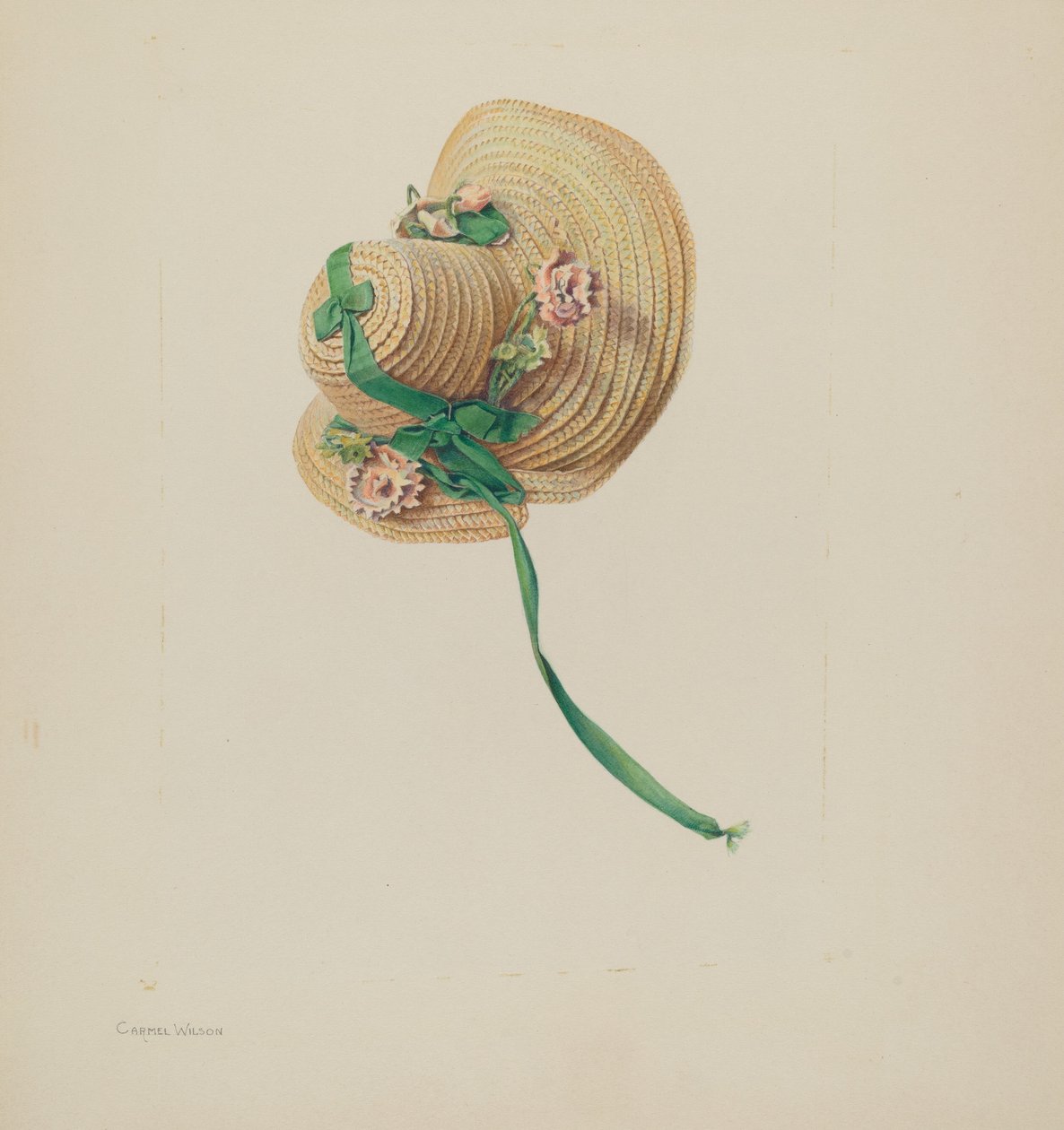 Sombrero de paja de muñeca de Carmel Wilson