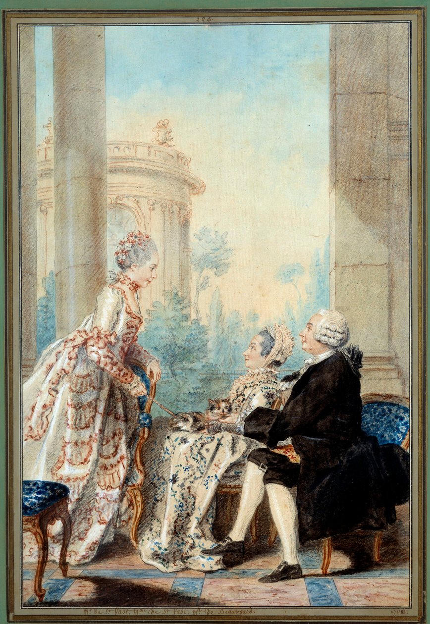 Monsieur y Madame de Saint Vast y Mademoiselle de Beauregard de Carmontelle