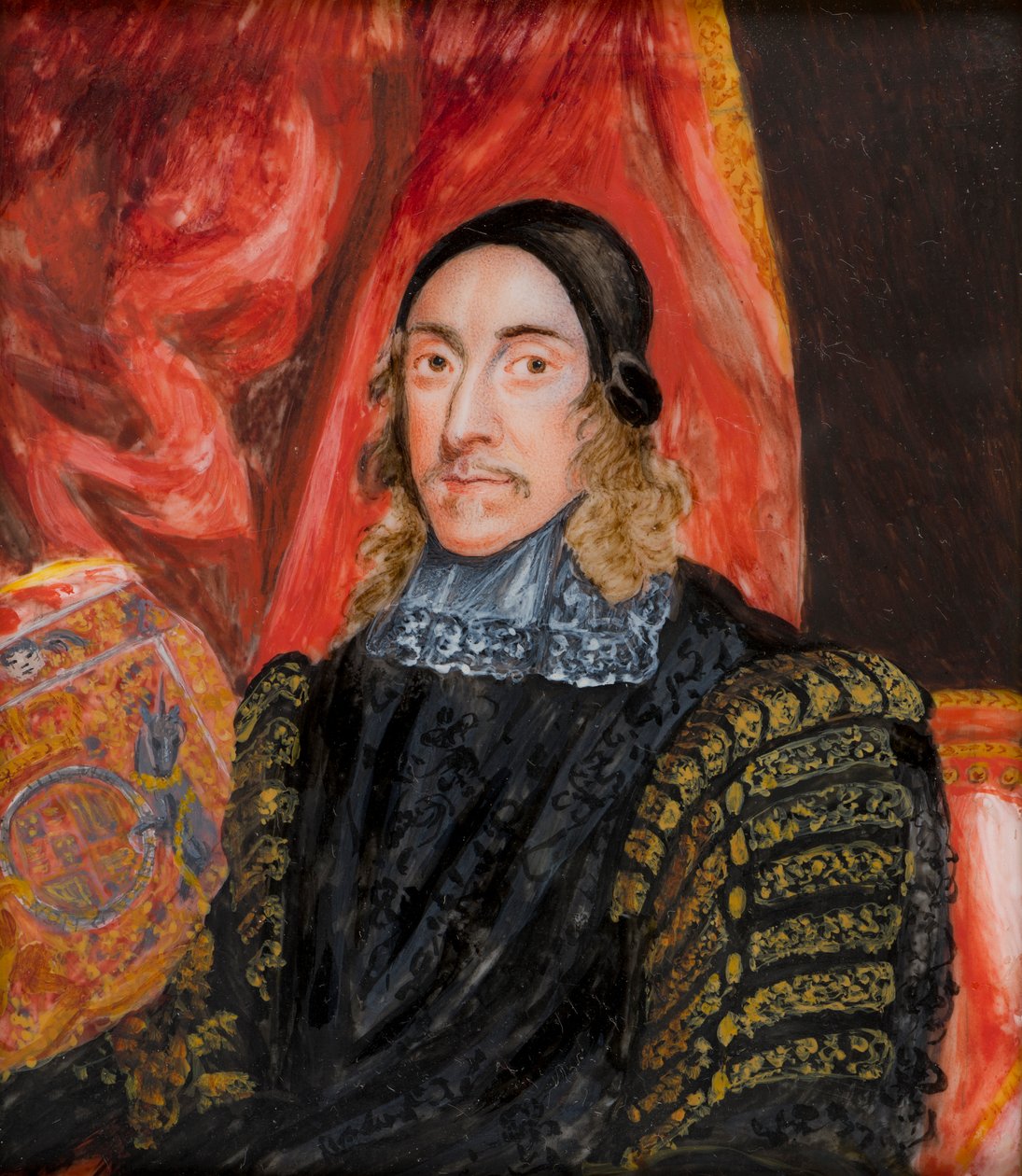 Retrato de Sir Orlando, Lord Guardián del Gran Sello (1606-1674), c.1816-39 (óleo sobre marfil) de Caroline Bridgeman Simpson