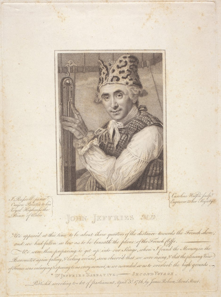 John Jeffries M.D., 3 de abril de Caroline and Russell John (1745 1806) Watson