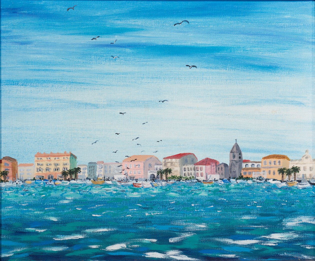 Escena Marina con Casas, 1995 de Carolyn Hubbard Ford