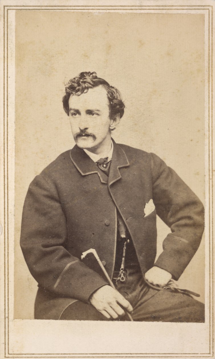 Tarjeta de visita de John Wilkes Booth, 1862 de Case and Co. Silsbee
