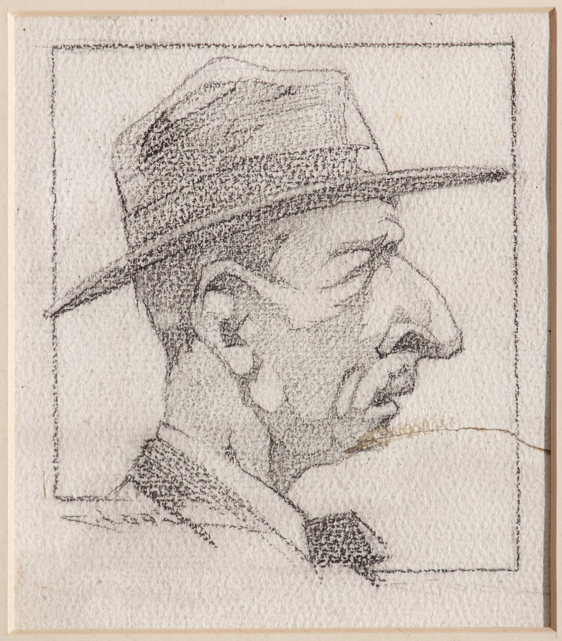 Un hombre con sombrero (lápiz sobre papel) de Casimiro Jodi