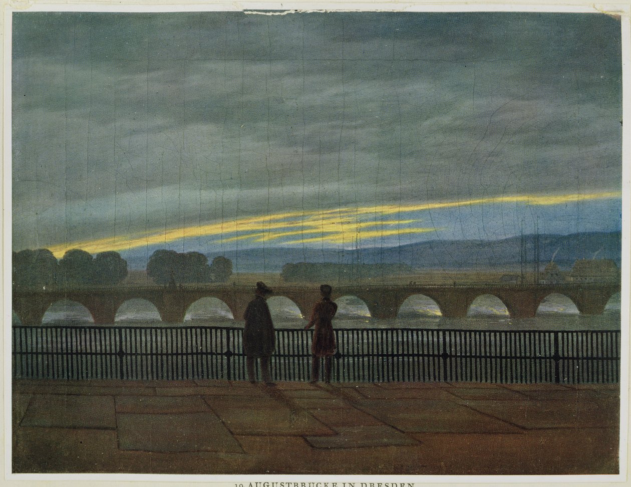 Puente de Augusto en Dresde de Caspar David Friedrich