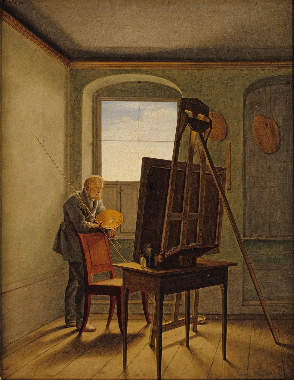 Caspar David Friedrich en su estudio de Caspar David Friedrich
