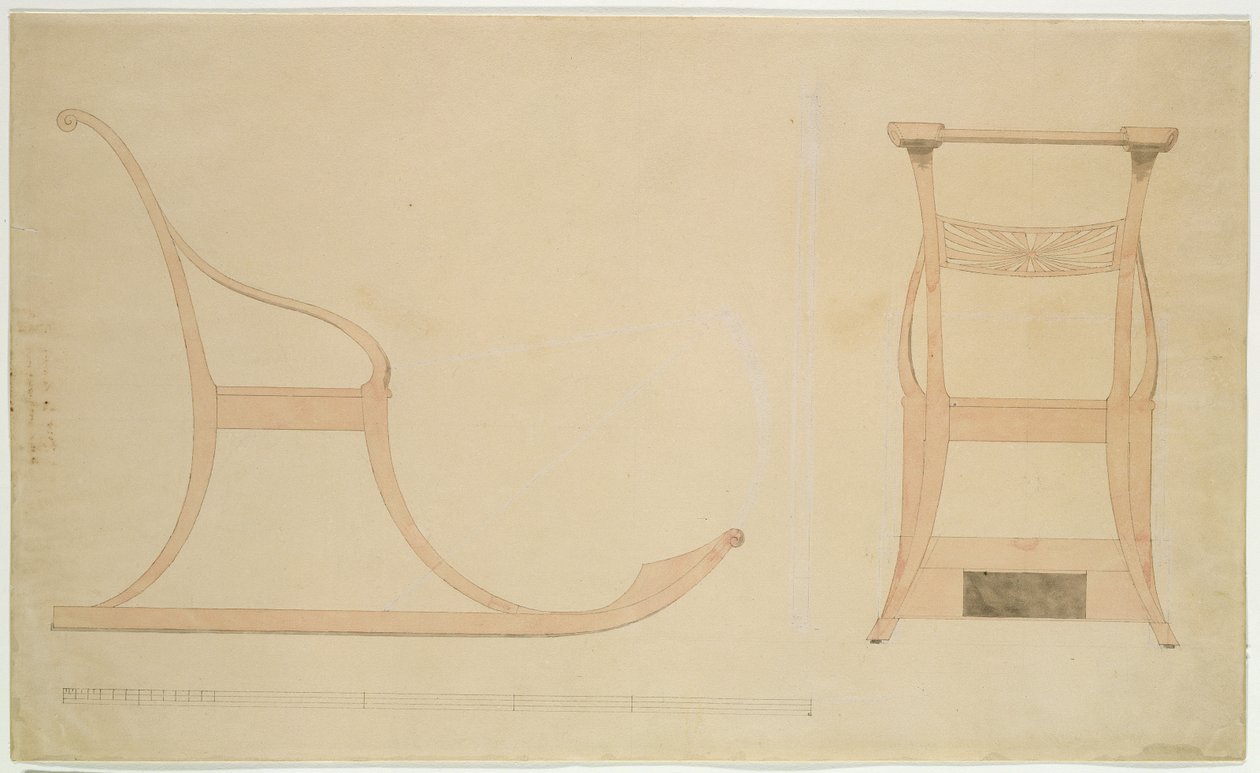 Silla para un trineo de Caspar David Friedrich