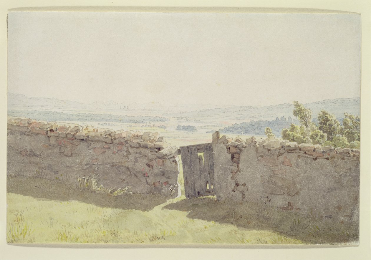 Puerta en el muro del jardín de Caspar David Friedrich