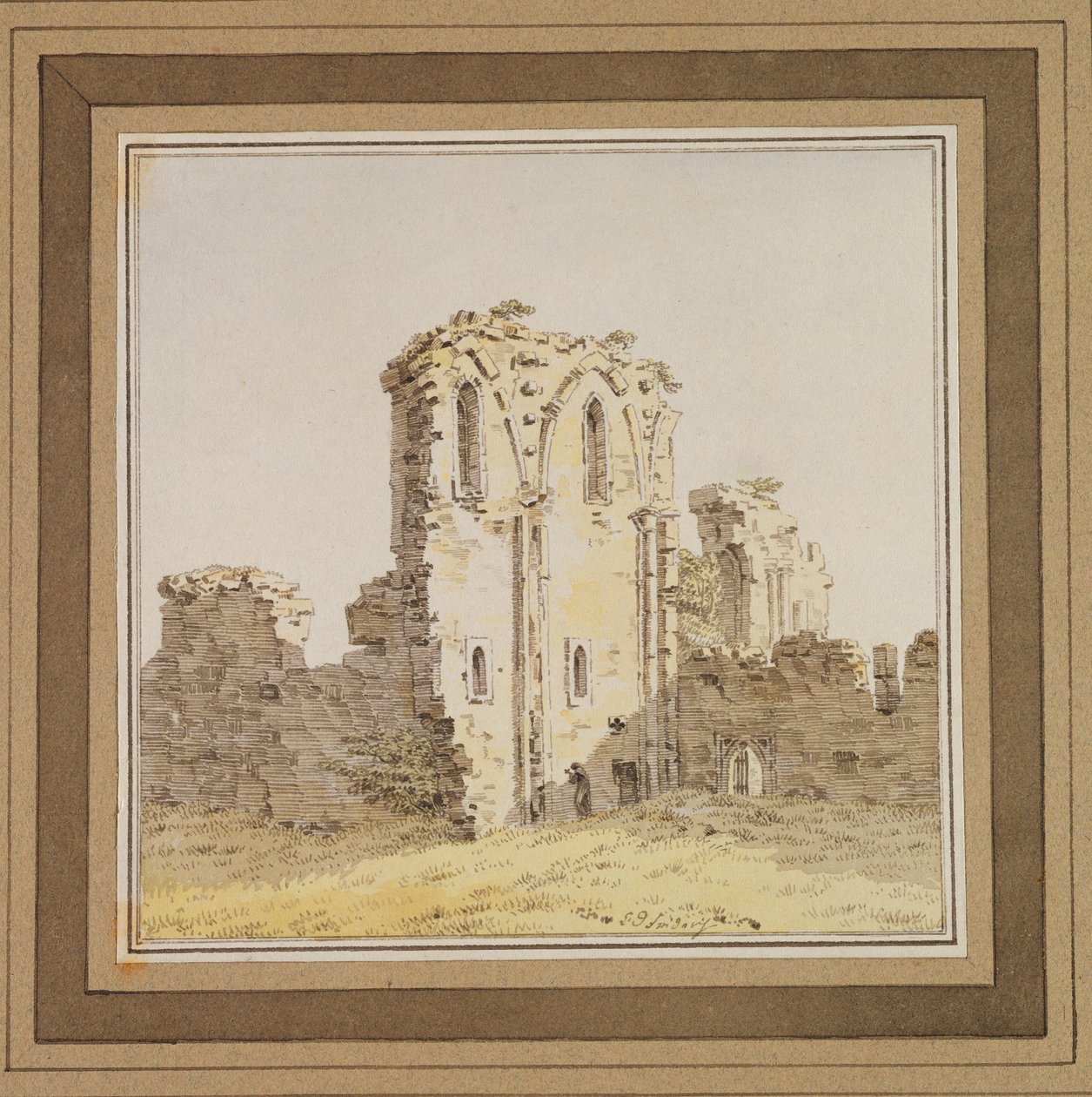 Ruinas del monasterio (Ruina de la iglesia gótica), c.1806 de Caspar David Friedrich