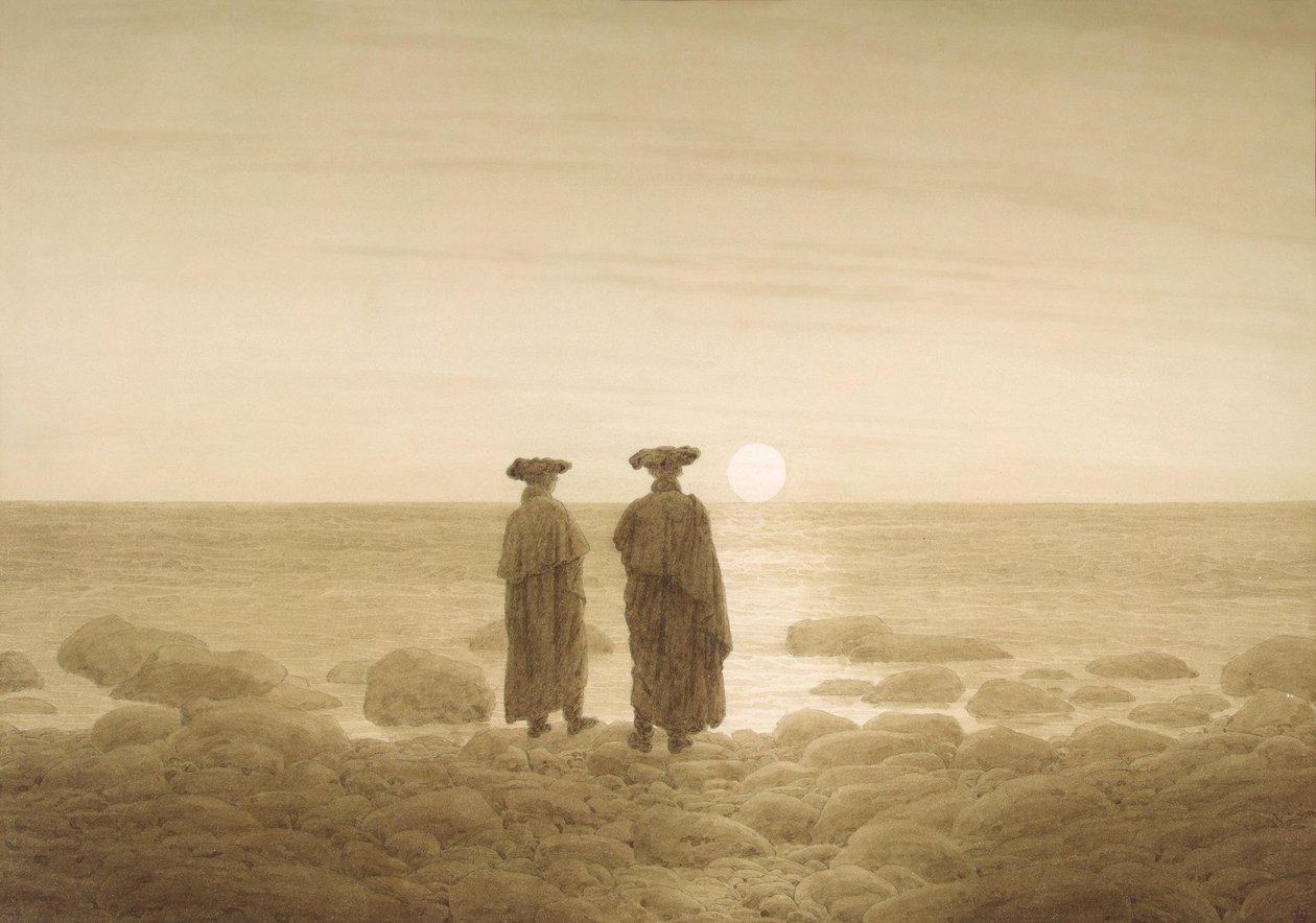 Salida de la luna de Caspar David Friedrich