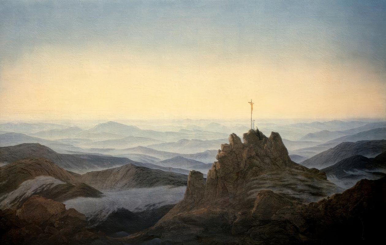 Mañana en los Montes Gigantes de Caspar David Friedrich