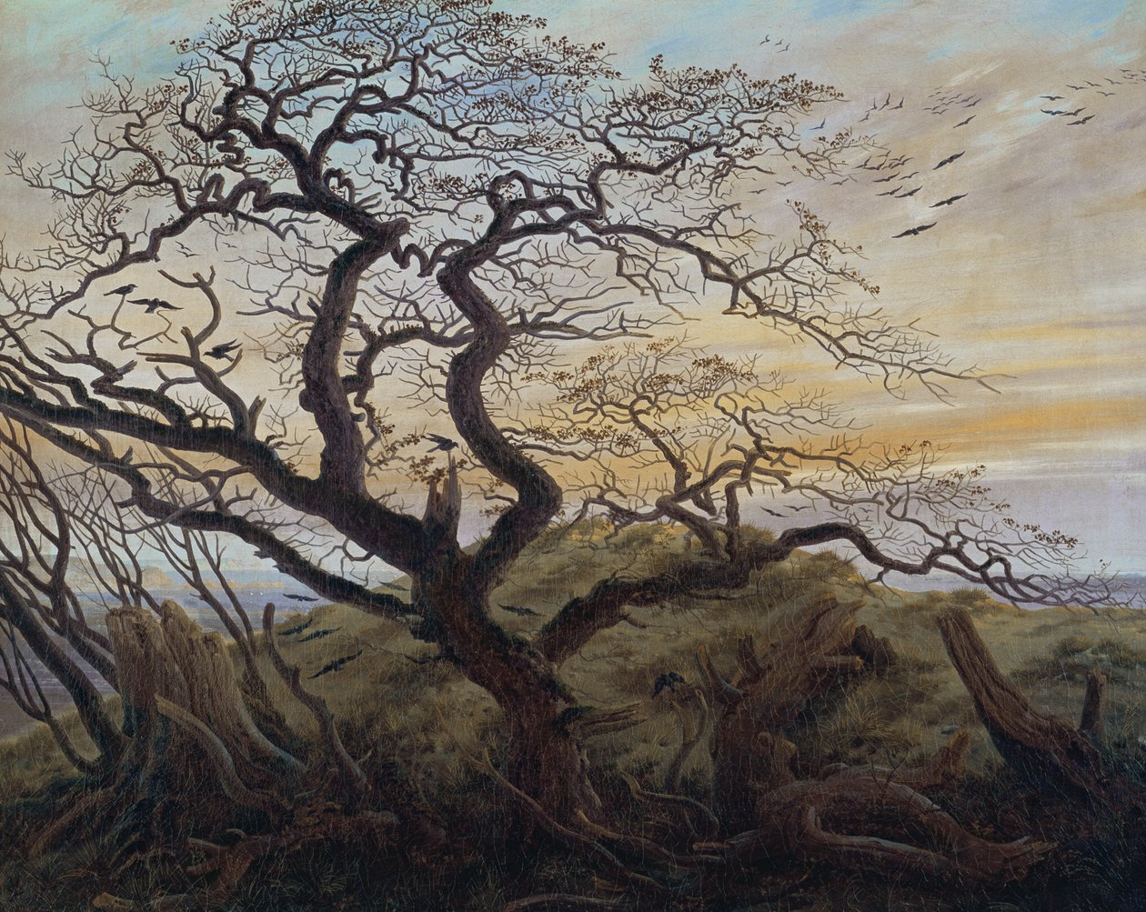El árbol de los cuervos de Caspar David Friedrich
