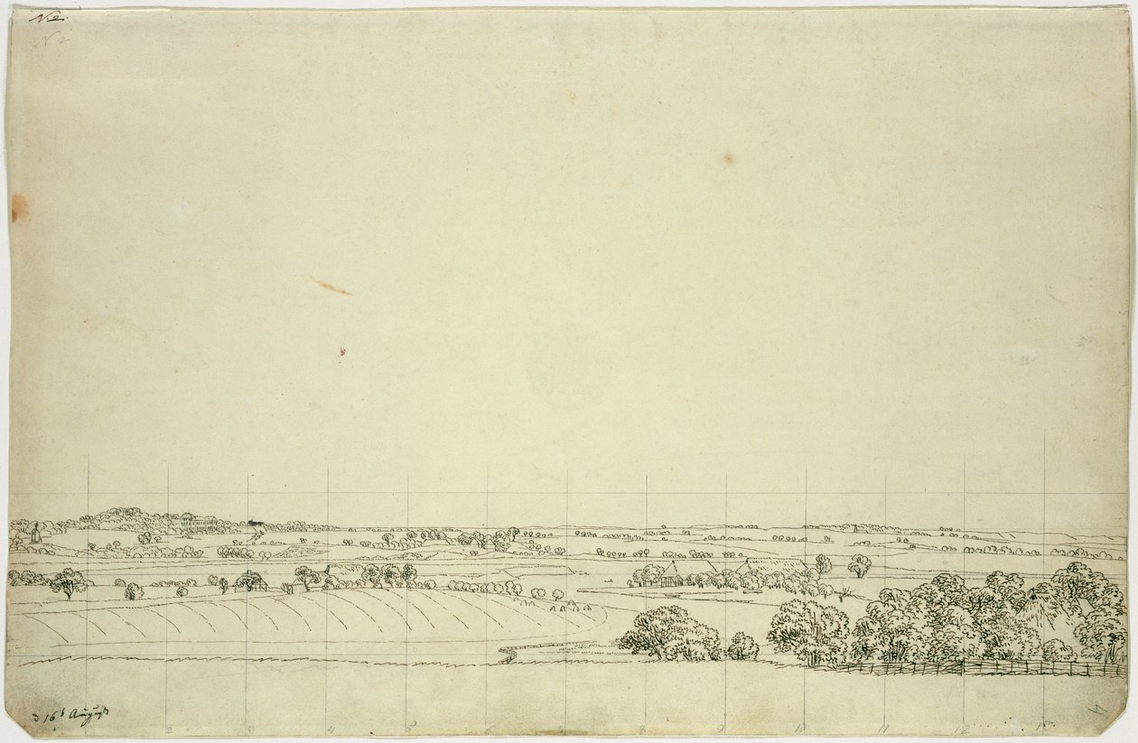 Vista hacia Putbus de Caspar David Friedrich