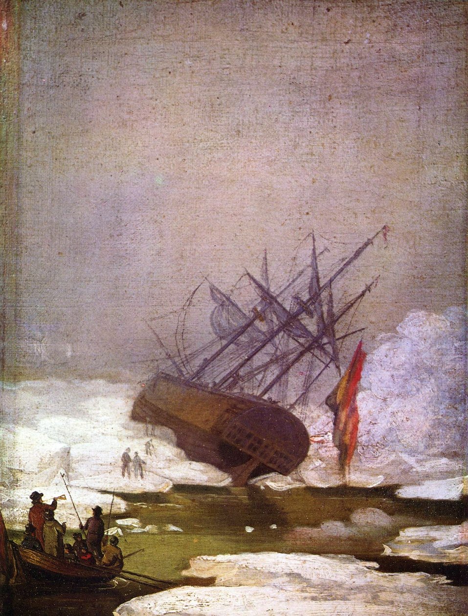 Naufragio en el mar de hielo de Caspar David Friedrich