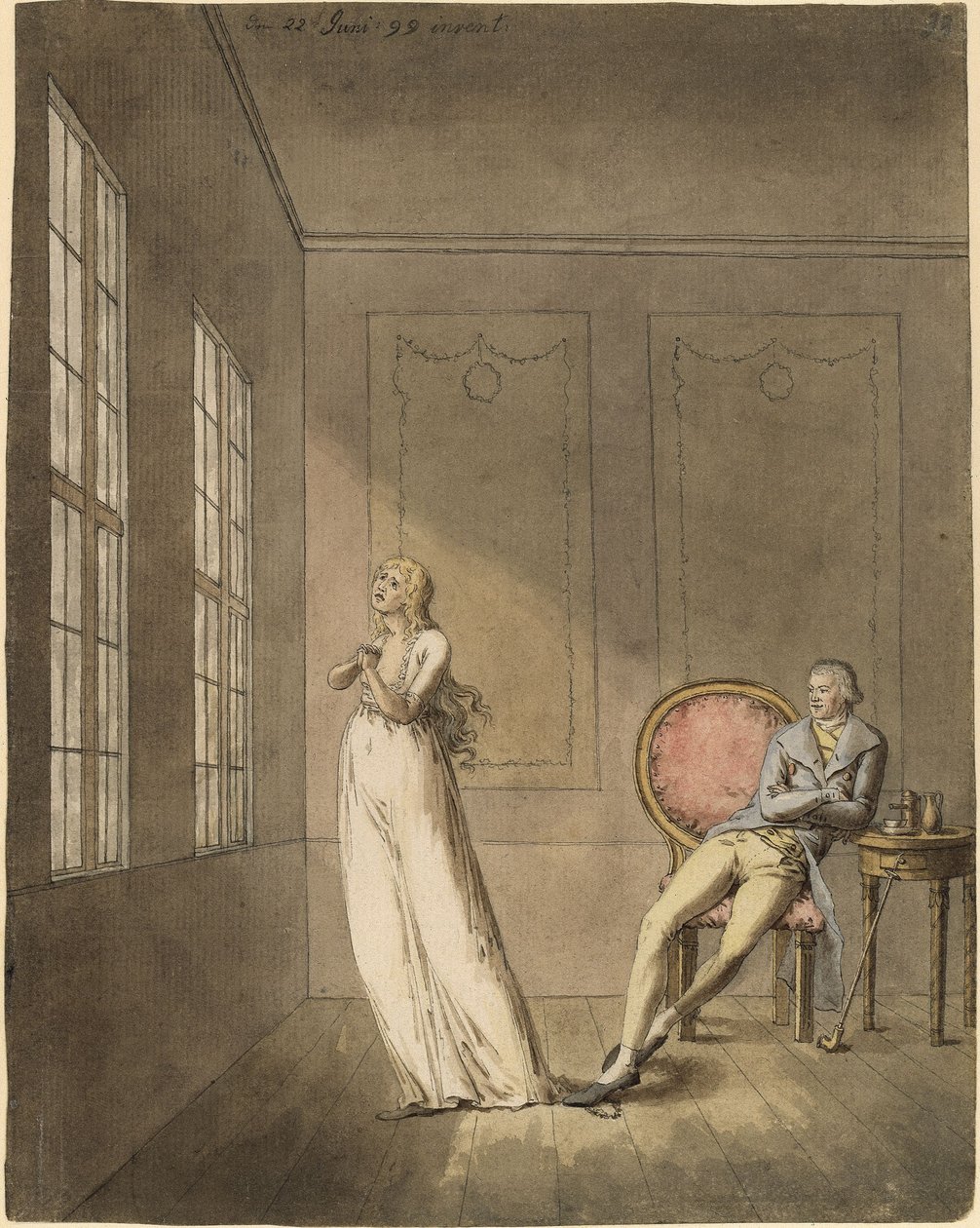 Amalie y Franz Moor, de «Los bandidos», de Schiller de Caspar David Friedrich