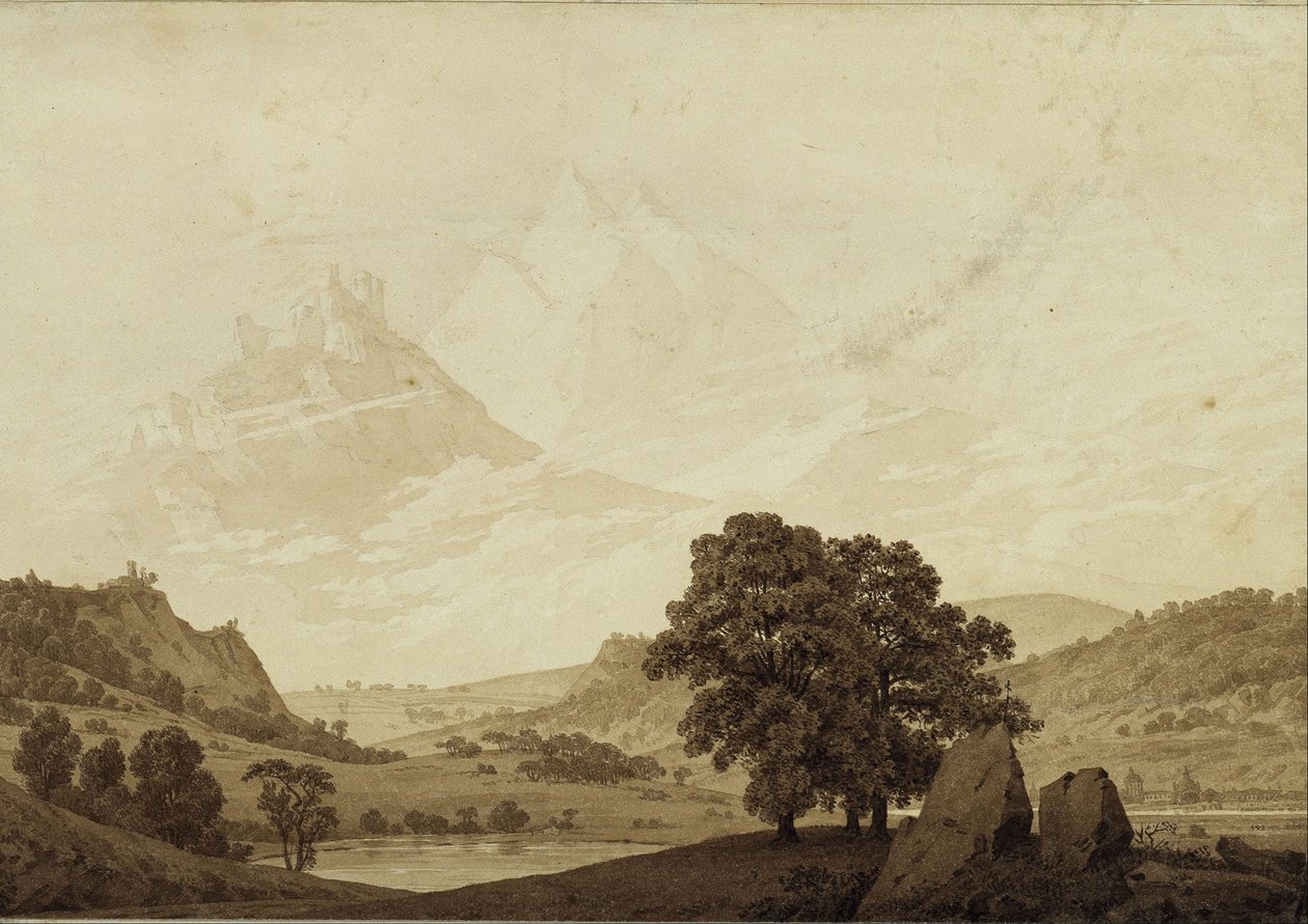 Otoño - Atardecer - Madurez (del ciclo «Las estaciones, los momentos del día y las edades del hombre», de 1803) de Caspar David Friedrich