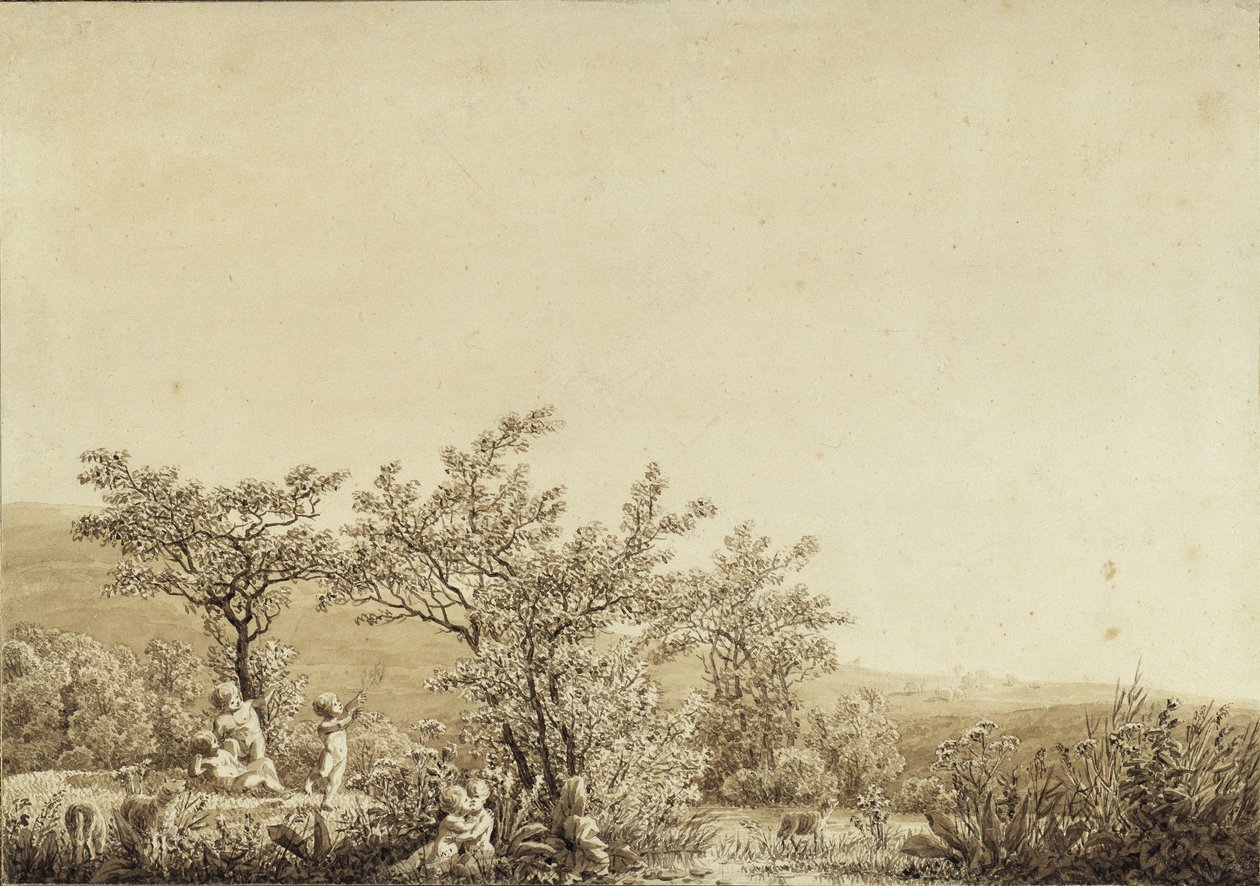 Otoño - Atardecer - Madurez (del ciclo «Las estaciones, los momentos del día y las edades del hombre», de 1803) de Caspar David Friedrich