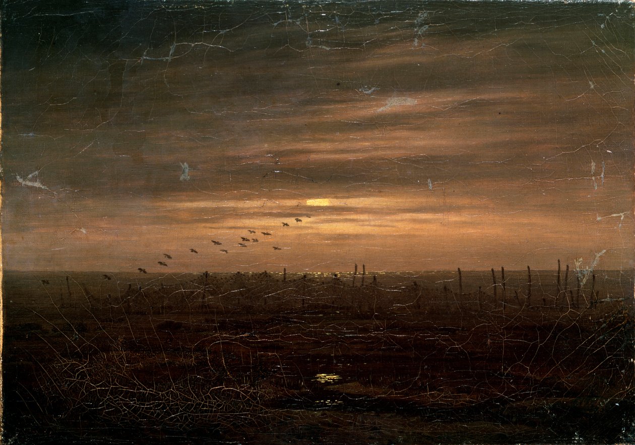 Redes de pesca, finales del siglo XVIII o XIX de Caspar David Friedrich