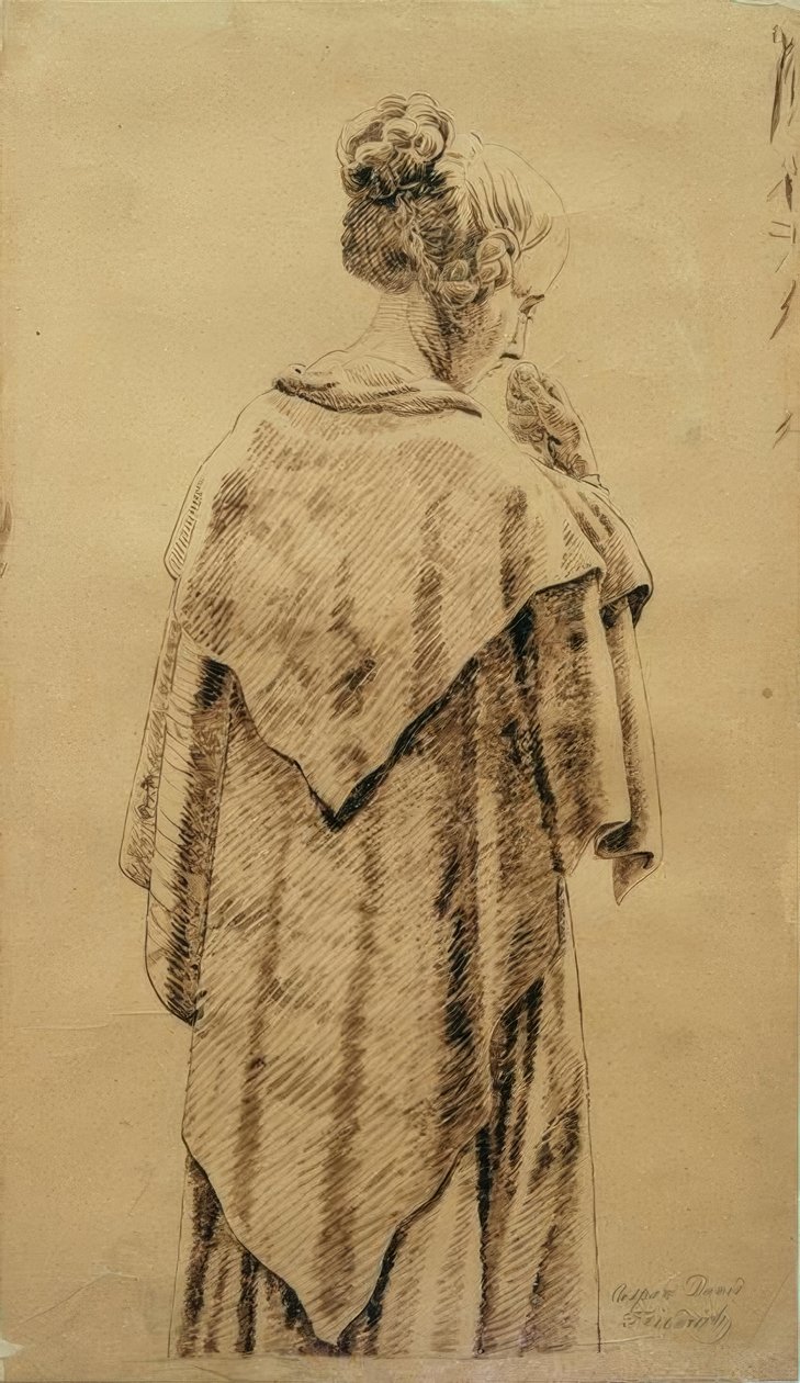Mujer con chal de Caspar David Friedrich