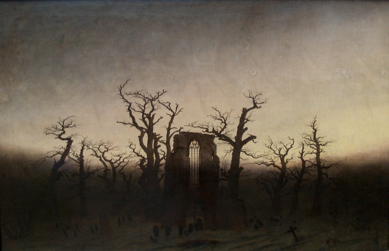 Alemán: Abtei im Eichwald La Abadía en el Robledal de Caspar David Friedrich