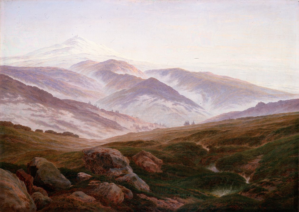 Alemán: Erinnerungen an das Riesengebirge Memories of the Giant Mountains de Caspar David Friedrich