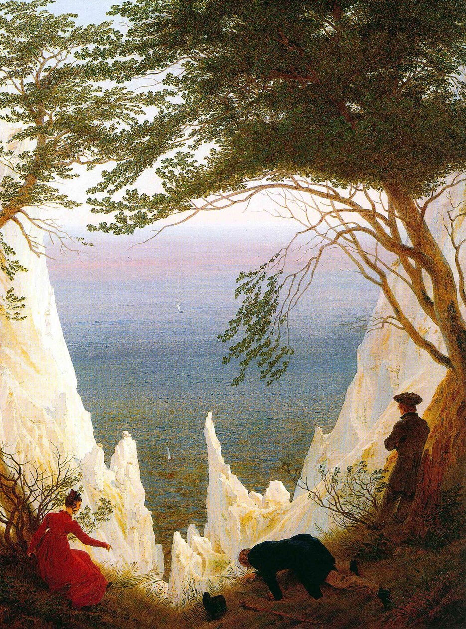 Alemán: Kreidefelsen auf Rügen Acantilados de tiza en Ruegen de Caspar David Friedrich