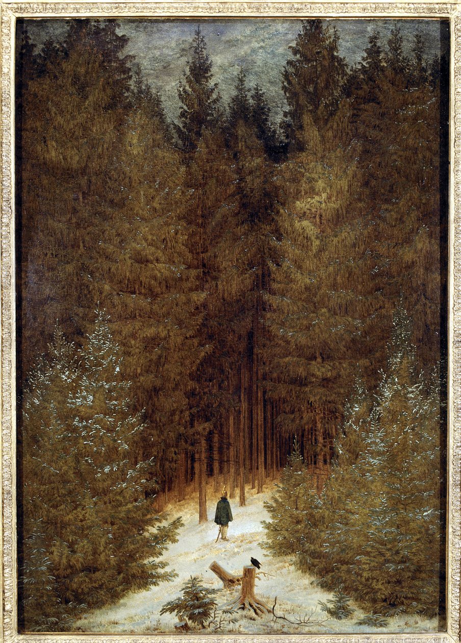 Cazador en el bosque de Caspar David Friedrich