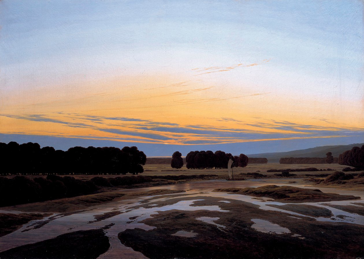La gran reserva cerca de Dresde. Pintura de Caspar David Friedrich de Caspar David Friedrich