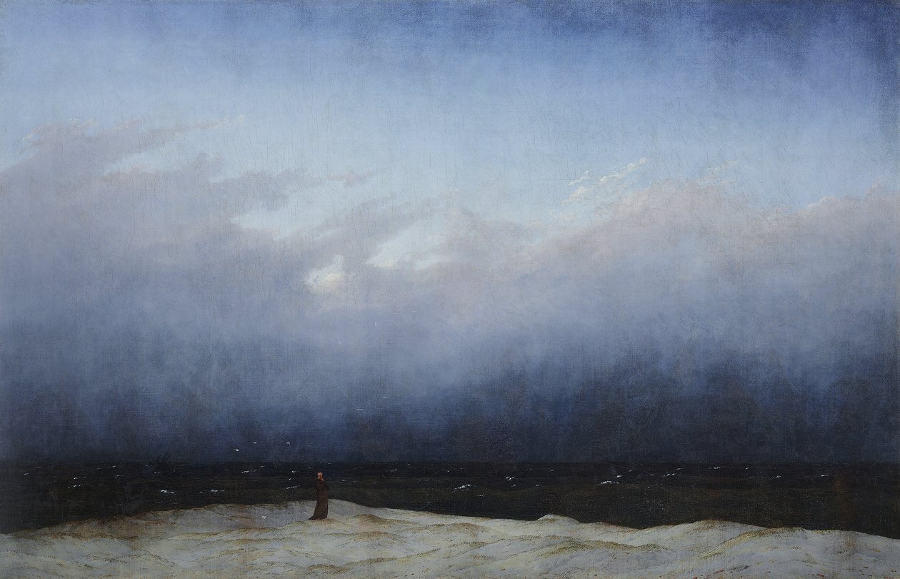 Monje junto al mar de Caspar David Friedrich
