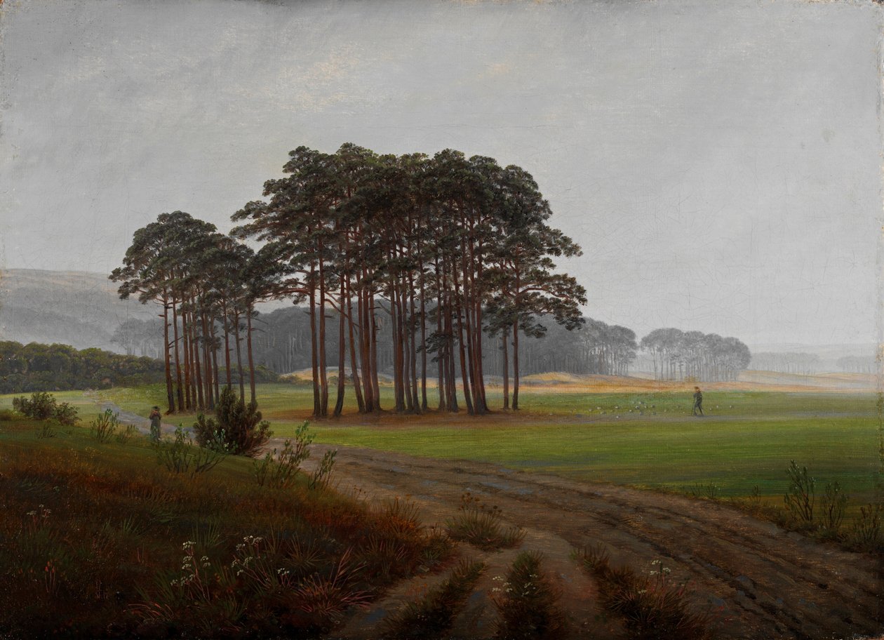 "" Moments de la journee: le midi "" (Las horas del día: El mediodía) Peinture de Caspar David Friedrich (1774-1840) 1821-1822 - Óleo sobre lienzo Dim 22x30 cm Niedersaechsisches Landesmuseum, Hannover de Caspar David Friedrich